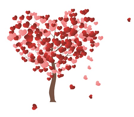 How to draw a Valentine tree greeting card - Image 4